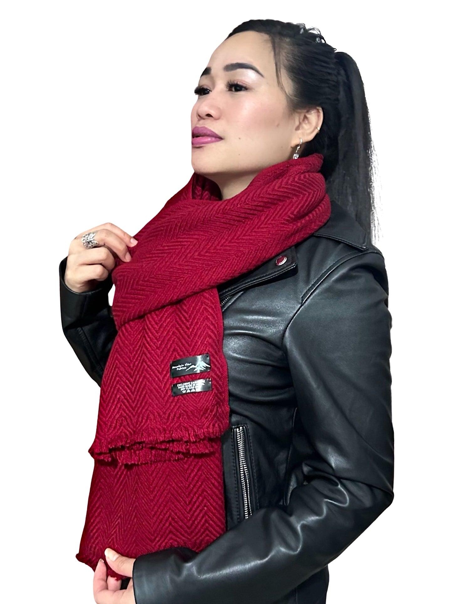 Cabernet Red Pashmina Cashmere Blend Shawl